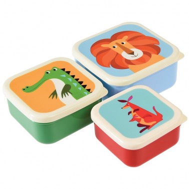 Colourful Creatures set of 3 lunch boxes