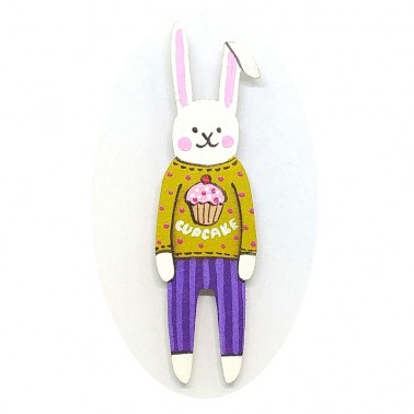 Cupcake Jumper Rabbit brooch