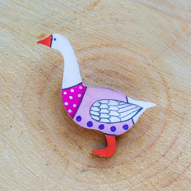 Pink Goose brooch