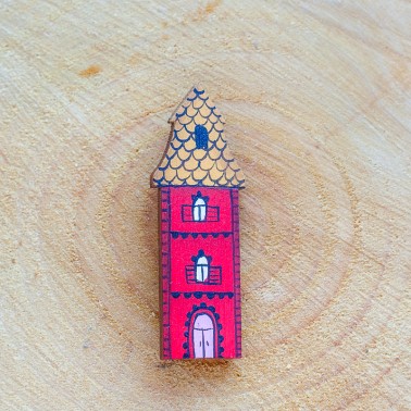 Red House brooch