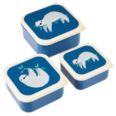 Sydney the Sloth set of 3 lunch boxes