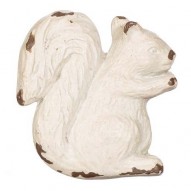 Antique White Squirrel drawer knob