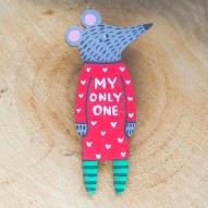 My Only One Mouse brooch