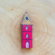 Red House brooch