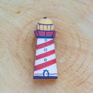 Wide Lighthouse brooch