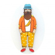 Yellow Pants Hipster brooch