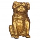 Gold Pug drawer knob