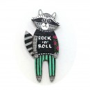 Rock'n'Roll Raccoon brooch