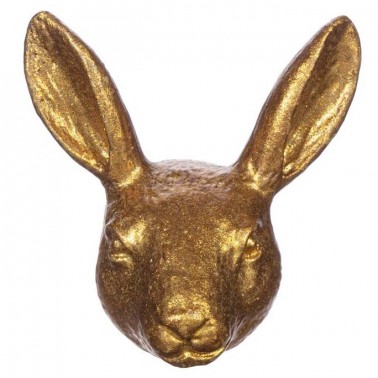 Gold Rabbit Head baldų rankenėlė