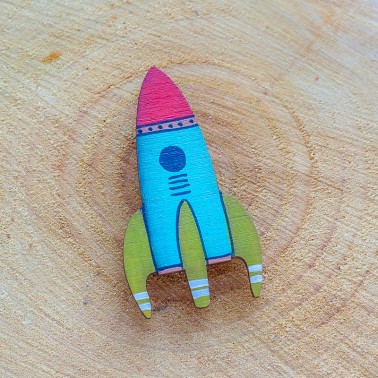 Blue Rocket брошь